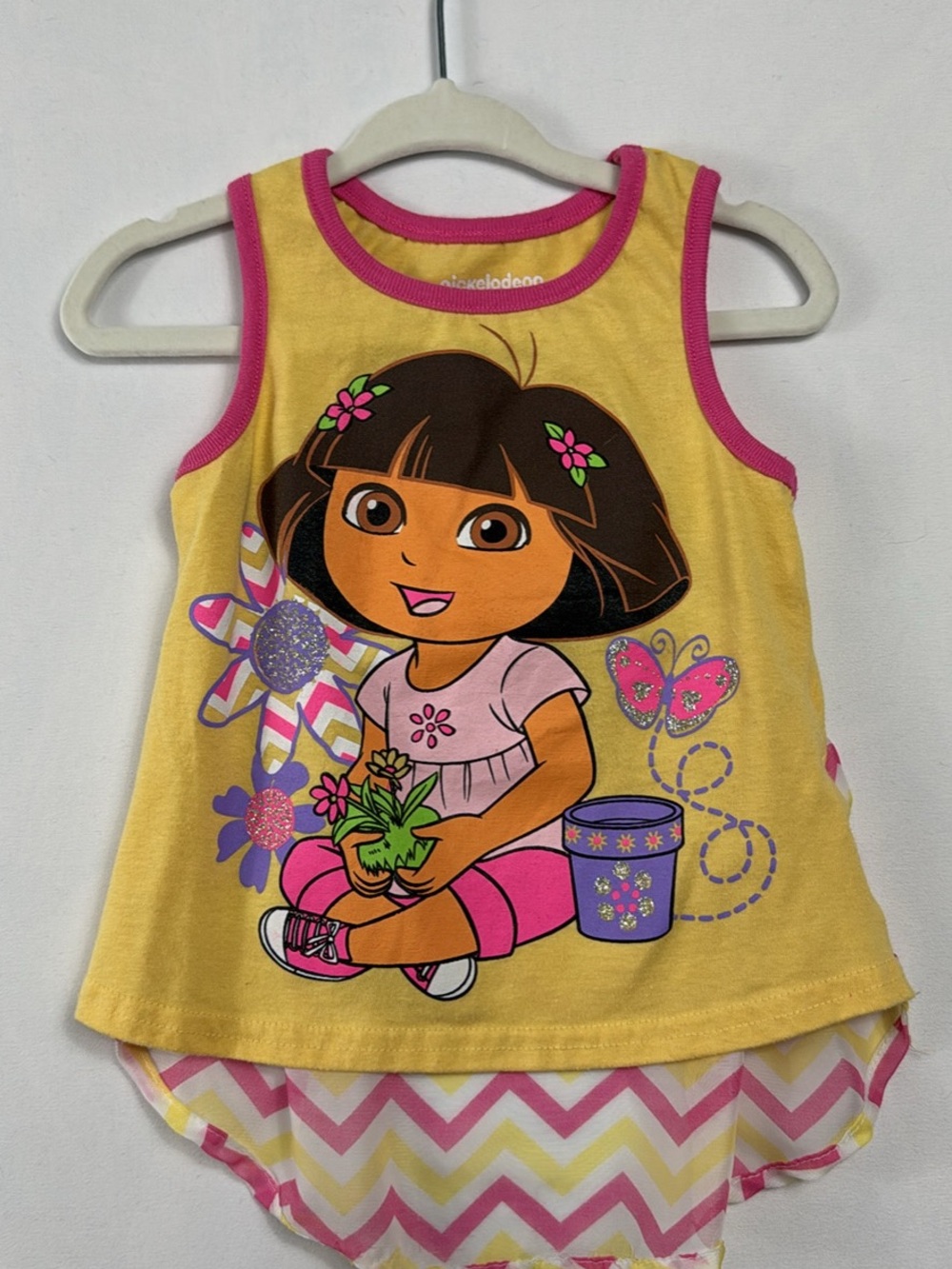 Nickelodeon Yellow & Pink Dora Graphic Tank Top for Kids